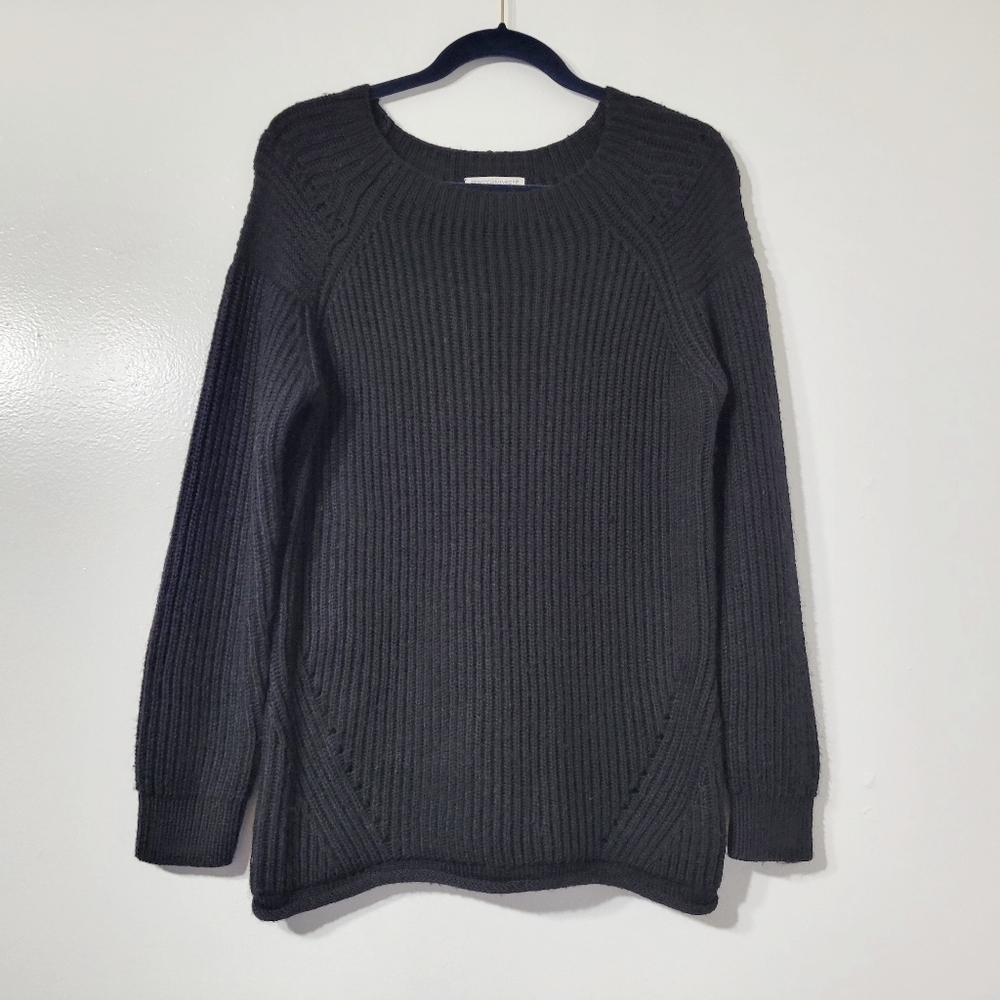 Rebecca Minkoff Black Wool/Mohair Blend Long Sleeve Knit Sweater Size Small